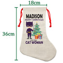 PERSONALISED Cartoon Inspired Super Hero Cat Woman MADISON HIGH QUALITY Large CHRISTMAS STOCKING - Any Name you want!
