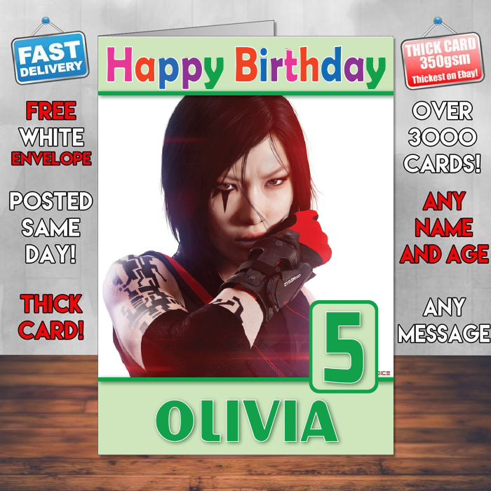 Personalised Catalyst Faith Hd Inspired Style Game Kids Inspired Birthday Card (SA)