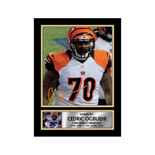 Cedric Ogbuehi American Football Printed Signature Print