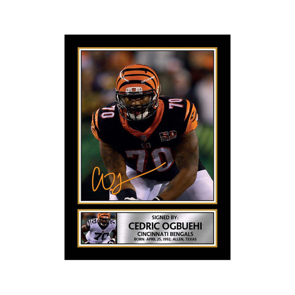Cedric Ogbuehi 2 American Football Printed Signature Print