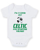Celtic Fan Starting Football Fan Baby Grow Bodysuit