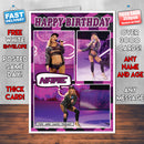 Cermella KE Inspired Style Personalised Wrestling WWE Birthday Card