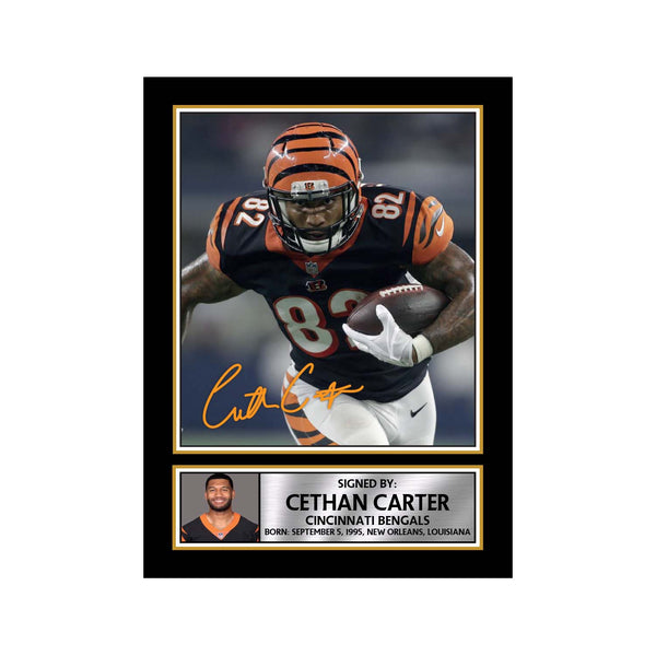 Cethan Carter American Football Printed Signature Print