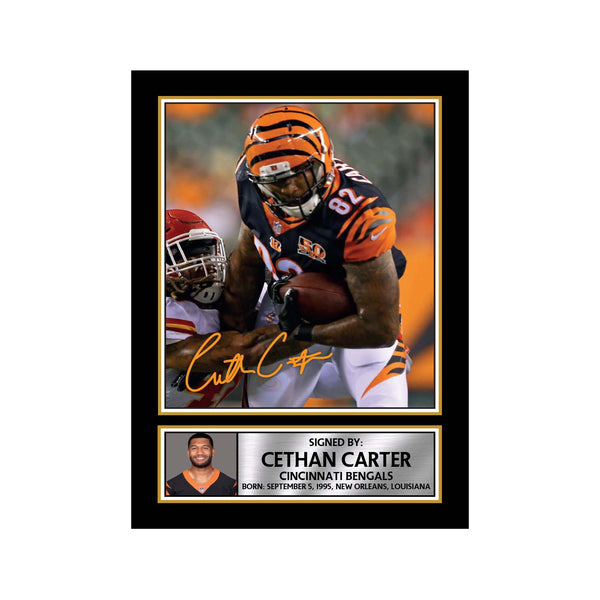 Cethan Carter 2 American Football Printed Signature Print