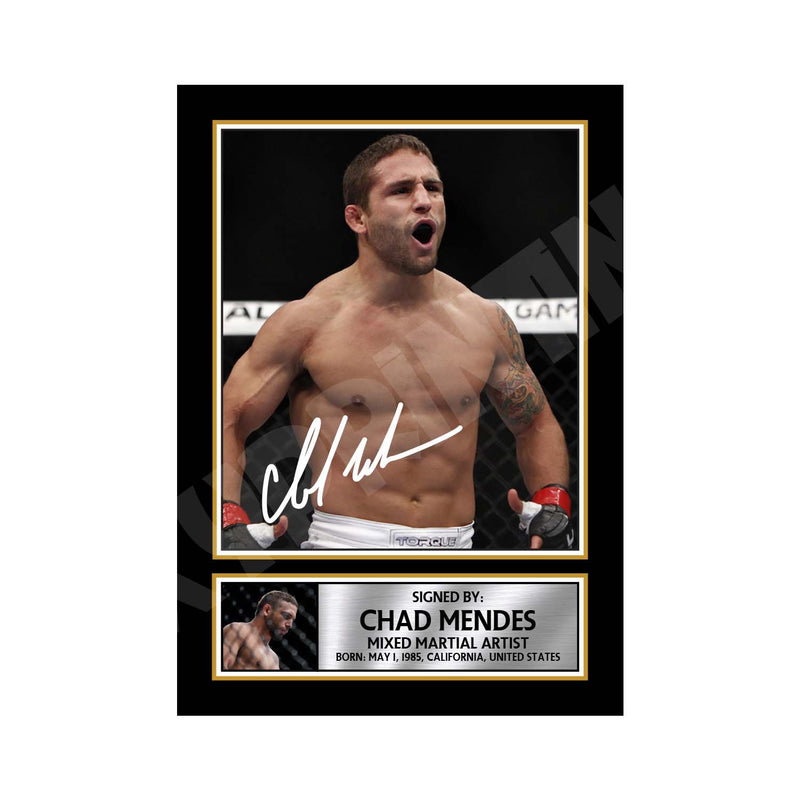 Chad Mendes Limited Edition MMA Wrestler Signed Print - MMA Wrestling
