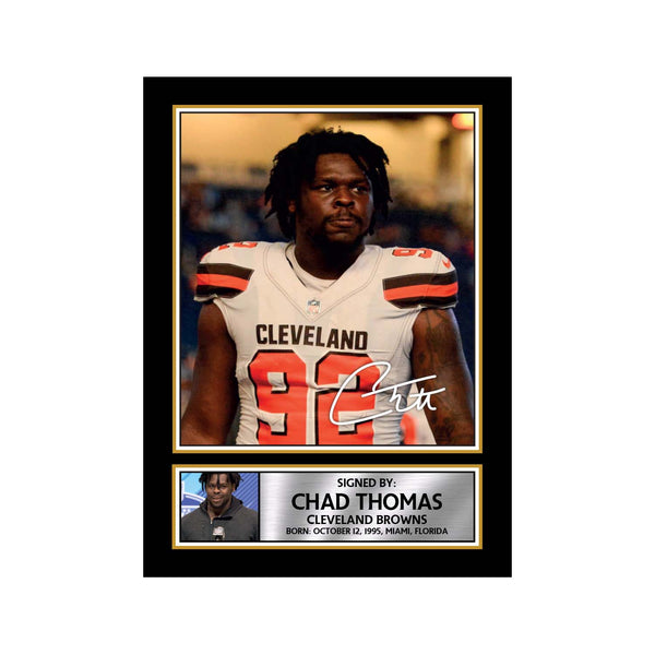 Chad Thomas American Football Printed Signature Print