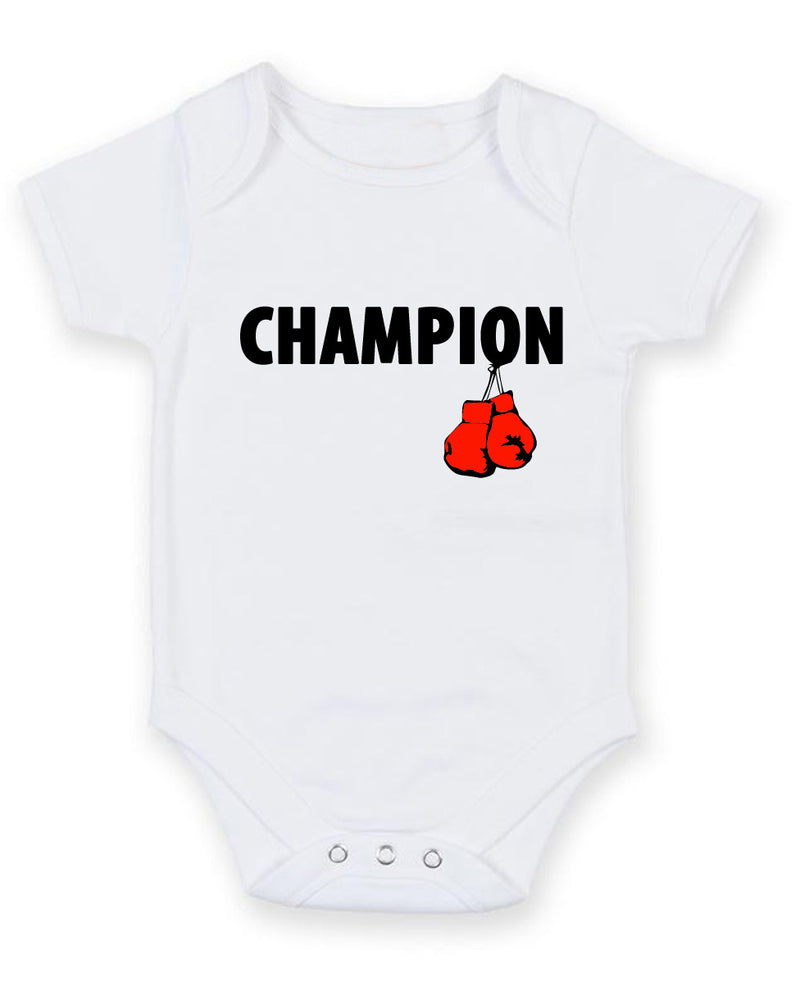 Champion Personalised Baby Boy Girl Unisex Short Sleeve Bodysuit