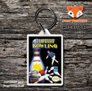 Caveman Games Retro NES Game Cover Art Gaming Keyring