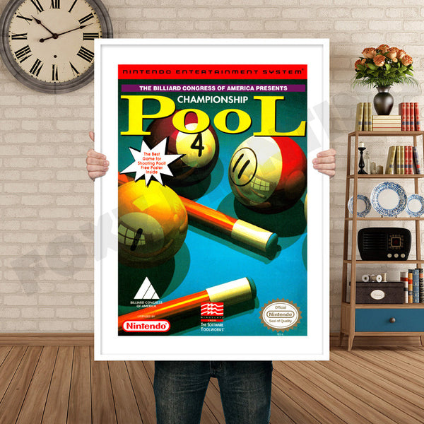 Championship Pool Retro Game Inspired Theme Nintendo NES Gaming