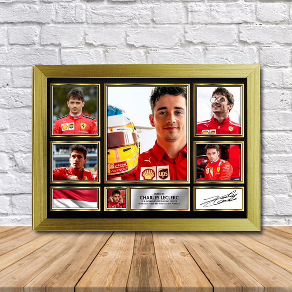 Charles Leclerc Printed Signature Print – Reproduction Print