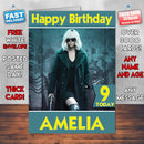 Charlize Theron Theme Style Personalised Kids Inspired Movie Birthday Card (SA)