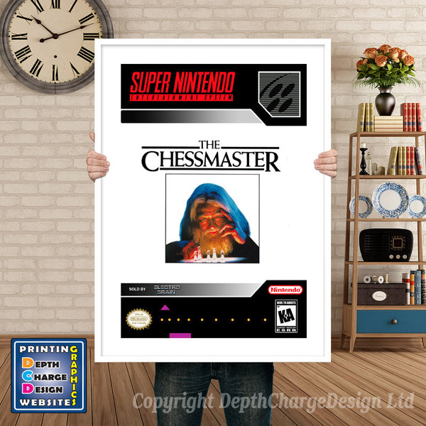 Chessmaster Super Nintendo Game Inspired Theme Retro Gaming Poster