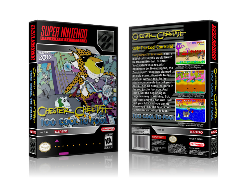 Chester Cheetah Too Cool To Fool Replacement Nintendo SNES Game Case Or Cover