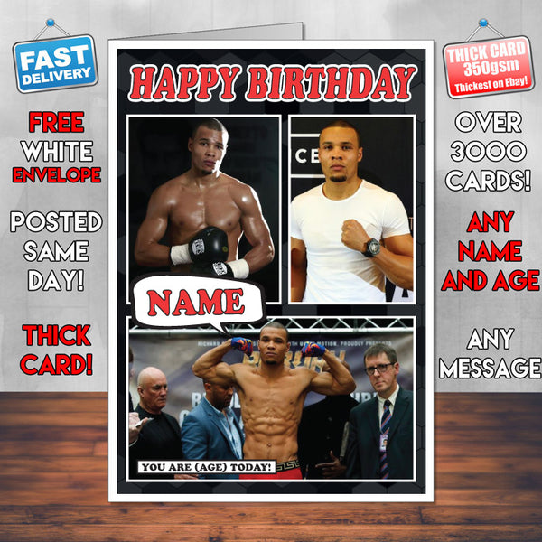 Chris Eubank Jr KE Inspired Style Personalised Boxing Card
