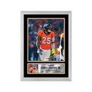 Chris Harris Jr. Limited Edition Football Signed Print - American Footballer