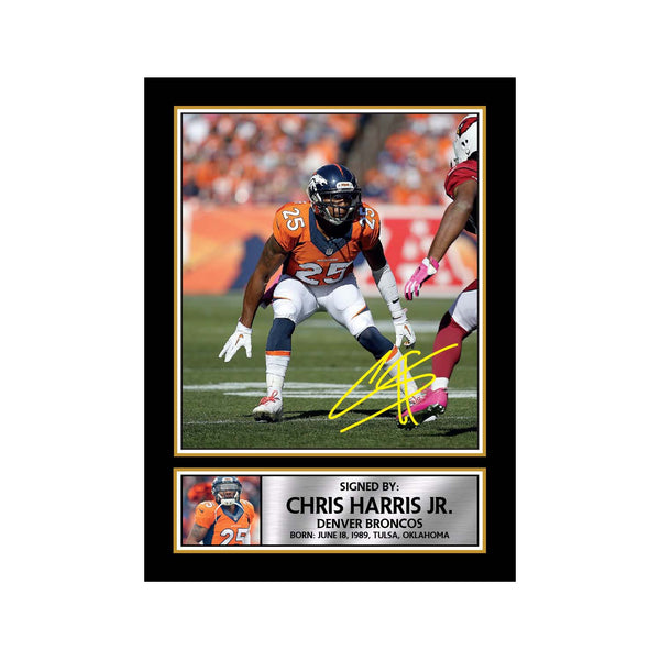Chris Harris Jr 2 American Football Printed Signature Print