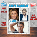 Chris Hemsworth Personalised Celebrity Birthday Card New 2017