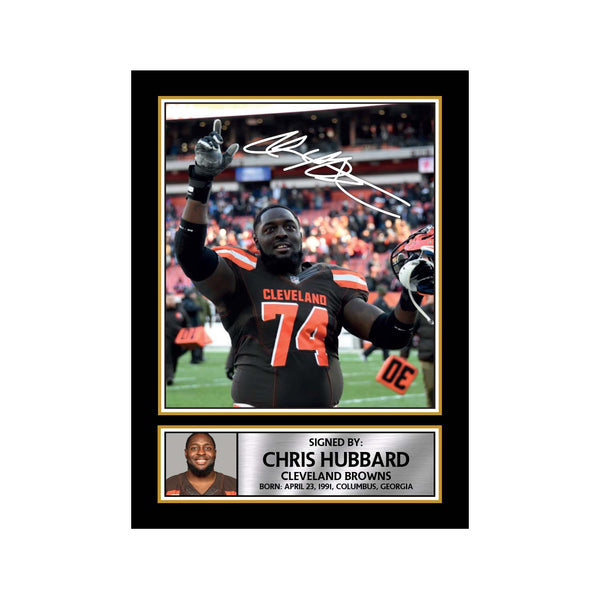 Chris Hubbard 2 American Football Printed Signature Print