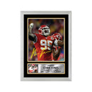 Chris Jones 2 Limited Edition Football Signed Print - American Footballer