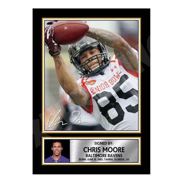 Chris Moore 1 American Football Printed Signature Print