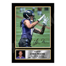 Chris Moore 2 Limited Edition Football Signed Print - American Footballer