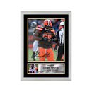 Chris Smith 2 Limited Edition Football Signed Print - American Footballer