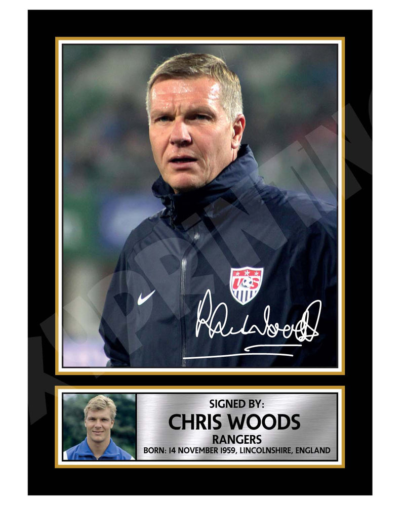 Chris Woods 2 Limited Edition Football Player Signed Print - Football