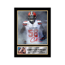 Christian Kirksey Limited Edition Football Signed Print - American Footballer