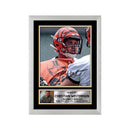 Christian Westerman Limited Edition Football Signed Print - American Footballer