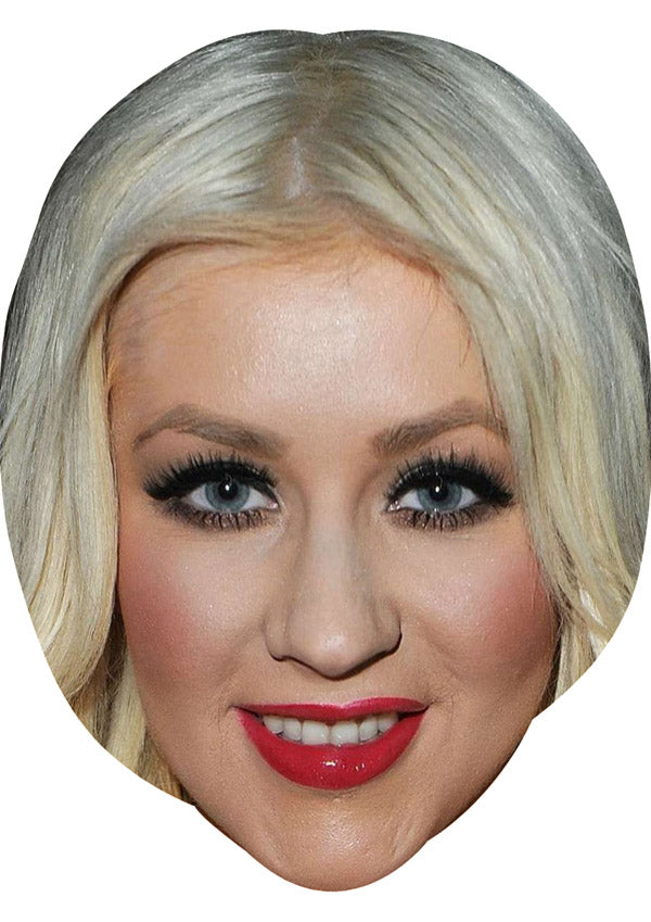 CHRISTINA AGUILERA JB - Music Star Fancy Dress Cardboard Celebrity Party Face Mask