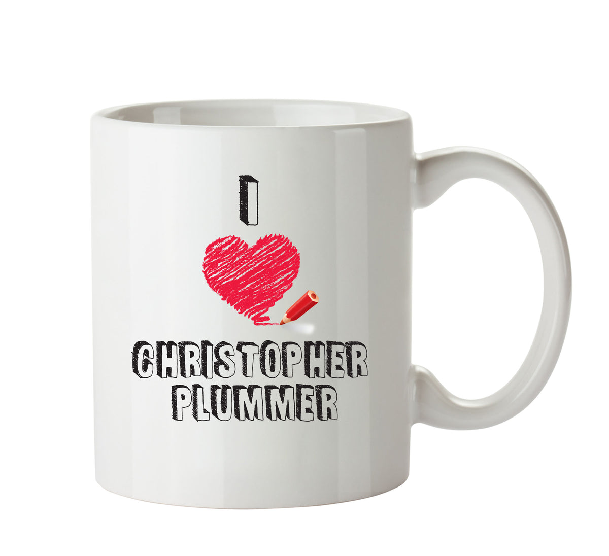 I Love Christopher Plummer Celebrity Mug Office Mug – printed mug product image 1