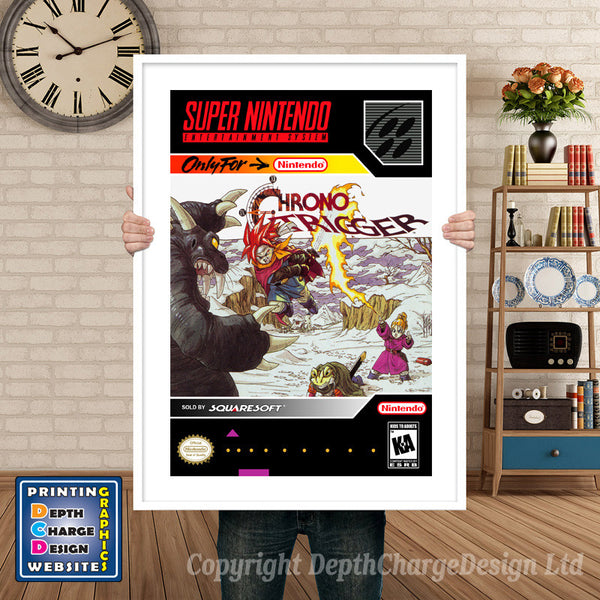 Chrono Trigger Super Nintendo Game Inspired Theme Retro Gaming Poster