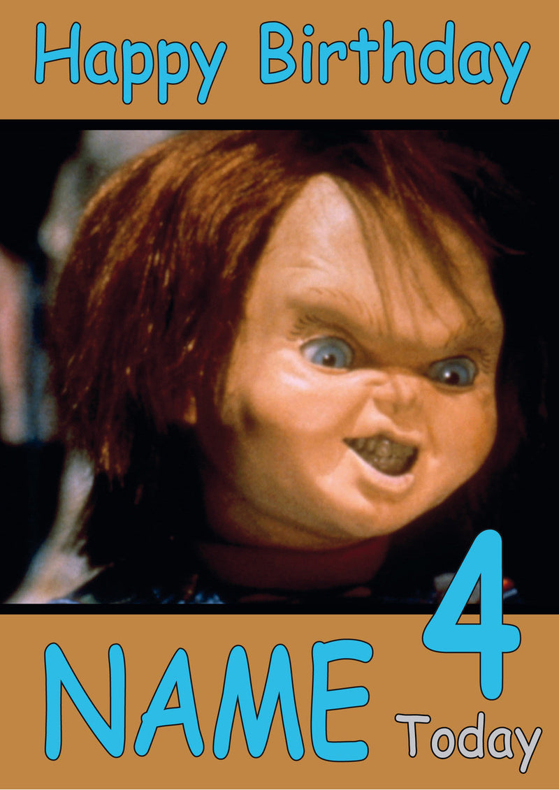 Chucky INSPIRED Adult Personalised Birthday Card Birthday Card