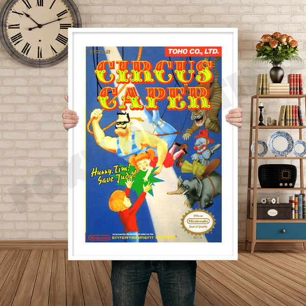 Circus Caper Retro Game Inspired Theme Nintendo NES Gaming