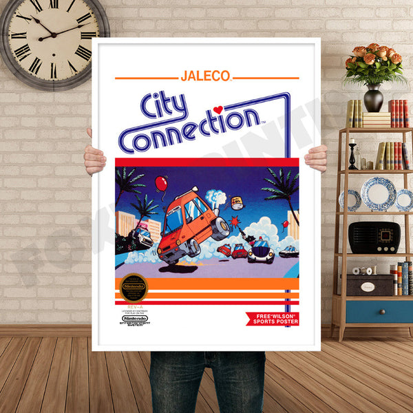 City Connection Retro Game Inspired Theme Nintendo NES Gaming