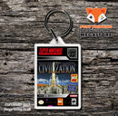 Civilization Game Inspired Retro Gaming Keyring