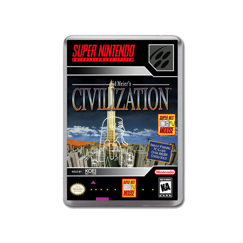 Civilization - SNES Inspired Game Retro Gaming Magnet