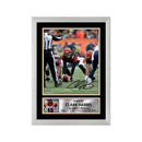 Clark Harris Limited Edition Football Signed Print - American Footballer