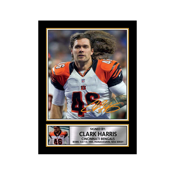 Clark Harris 2 American Football Printed Signature Print