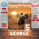 Personalised Clash Of Clans Inspired Style Game Kids Inspired Birthday Card (SA)