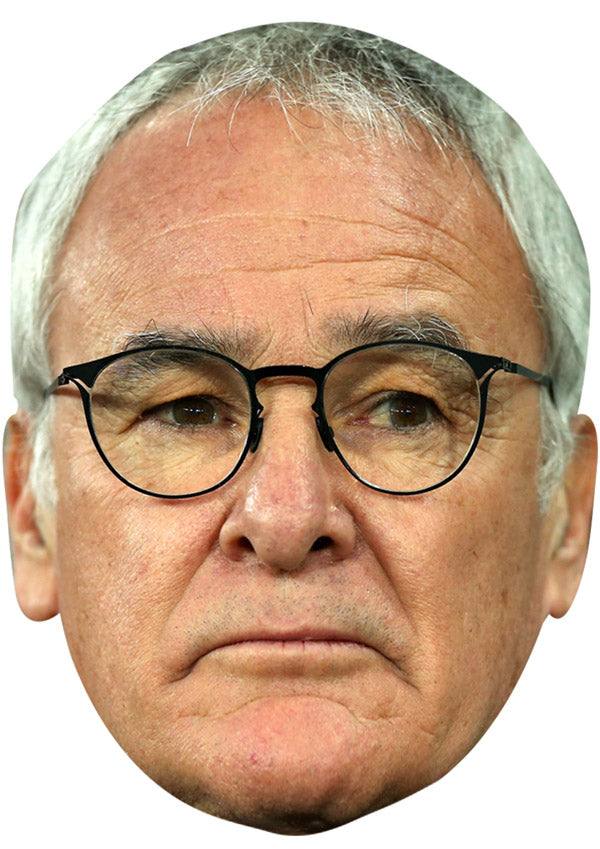 CLAUDIO RANIERI JB - Footballer Fancy Dress Cardboard Celebrity Party Face Mask