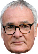 Claudio Ranieri Leicester Boss FOOTBALL 2018 Celebrity Face Mask Fancy Dress Cardboard Costume Mask