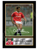 Clayton Blackmore 2 Limited Edition Football Player Signed Print - Football