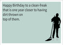 Clean Freak INSPIRED Adult Personalised Birthday Card Birthday Card