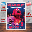 Clifford The Big Red Dog 4 Style Theme Personalised Kidshows Birthday Card (SA)