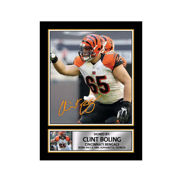 Clint Boling 2 American Football Printed Signature Print