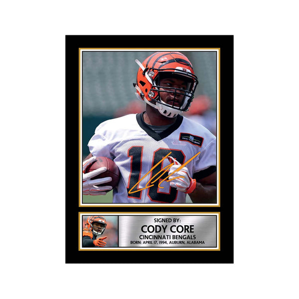 Cody Core American Football Printed Signature Print