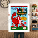 Colour A Dinosaur Retro GAME INSPIRED THEME Nintendo NES Gaming A4 A3 A2 Or A1 Poster Art 181