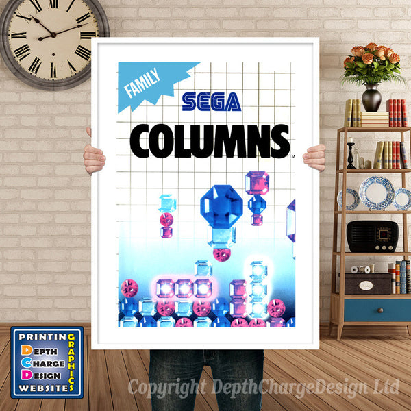 Columns Inspired Retro Gaming Poster