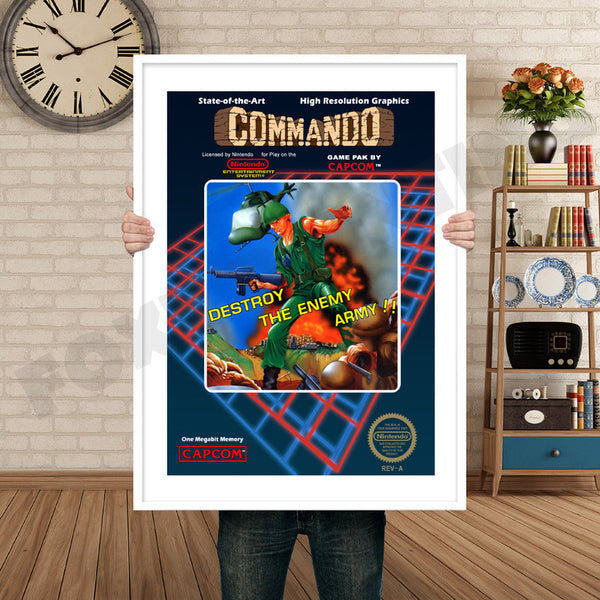 Commando Retro Game Inspired Theme Nintendo NES Gaming